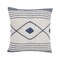Laddha Home Designs 20" Blue and White Aztec Diamond Square Throw Pillow